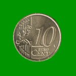 MONEDA DE ESPAÑA 10 CENTAVOS DE EURO, AÑO 2008, ESTADO USADA.-