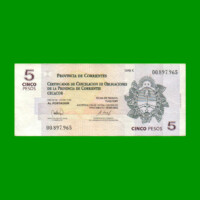 BONO CORRIENTES $5,00, EC 315, SERIE C, ESTADO MUY BUENO.-