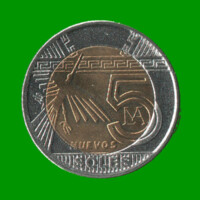 MONEDA DE PERU 5 NUEVOS SOLES, BIMETALICA, AÑO 2012, ESTADO NUEVA.-