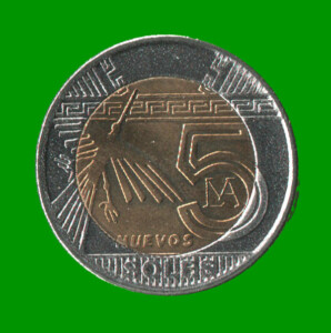MONEDA DE PERU 5 NUEVOS SOLES, BIMETALICA, AÑO 2012, ESTADO NUEVA.-