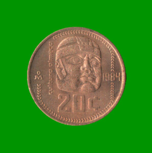 MONEDA DE MEXICO 20 CENTAVOS, AÑO 1984, ESTADO USADA.-