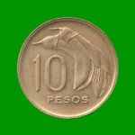 MONEDA DE URUGUAY $ 10,00 , AÑO 1968, ESTADO USADA.-