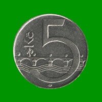 MONEDA DE REPUBLICA CHECA 5 CORONAS, AÑO 2006, ESTADO USADA.-