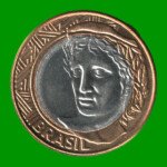 MONEDA DE BRASIL 1 REAL, BIMETALICA, AÑO 2012, ESTADO USADA.- - Imagen 2