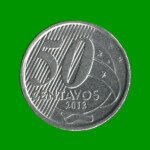 MONEDA DE BRASIL 50 CENTAVOS, AÑO 2013, ESTADO USADA.-