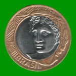 MONEDA DE BRASIL 1 REAL, BIMETALICA, AÑO 2013, ESTADO USADA.- - Imagen 2