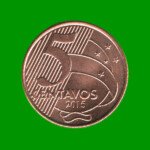 MONEDA DE BRASIL 5 CENTAVOS, AÑO 2015, ESTADO NUEVA.-