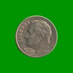 MONEDA DE ESTADOS UNIDOS 10 CENTAVOS, AÑO 2007 (P), ESTADO USADA.- - Imagen 2