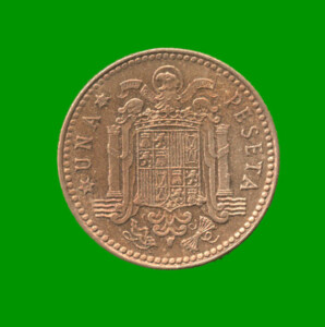 MONEDA DE ESPAÑA 1 PASETA, AÑO 1975, ESTADO USADA.-