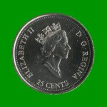 MONEDA DE CANADA 25 CENTAVOS, AÑO 1999, CONMEMORATIVA, DIBUJO DE PERSONA Y ANIMAL, ESTADO NUEVA.- - Imagen 2