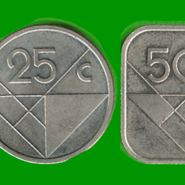 ARUBA SET DE CINCO MONEDAS 5, 10, 25, 50 CENTAVOS Y 1 FLORIN, AÑO 2015, ESTADO NUEVAS.-
