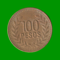 MONEDA DE COLOMBIA $ 100 PESOS, AÑO 2007, ESTADO USADA.-