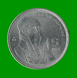 MONEDA DE MEXICO 1 PESO, AÑO 1984, ESTADO USADA.-