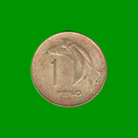MONEDA DE URUGUAY $ 1,00 , AÑO 1969, ESTADO USADA.-