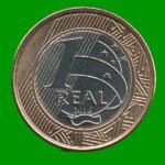 MONEDA DE BRASIL 1 REAL, CONMEMORATIVA MASCOTA TOM, AÑO 2016, ESTADO USADA.- - Imagen 2