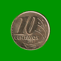 MONEDA DE BRASIL 10 CENTAVOS, AÑO 2017, ESTADO NUEVA.-