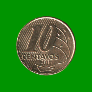 MONEDA DE BRASIL 10 CENTAVOS, AÑO 2017, ESTADO NUEVA.-