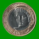 MONEDA DE BRASIL 1 REAL BIMETALICA, AÑO 2017, ESTADO NUEVA.- - Imagen 2