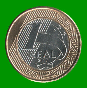 MONEDA DE BRASIL 1 REAL BIMETALICA, AÑO 2017, ESTADO NUEVA.-
