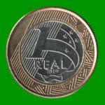 MONEDA DE BRASIL 1 REAL, CONMEMORATIVA 25 AÑOS DE REAL, AÑO 2019, ESTADO NUEVA.- - Imagen 2