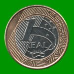 MONEDA DE BRASIL 1 REAL BIMETALICA, AÑO 2019, ESTADO NUEVA.-