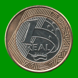 MONEDA DE BRASIL 1 REAL BIMETALICA, AÑO 2019, ESTADO NUEVA.-