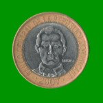 MONEDA DE REPUBLICA DOMINICA 5 PESOS, BIMETALICA, AÑO 2007, ESTADO USADA.- - Imagen 2
