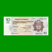BONO CORRIENTES $10,00, EC 316, SERIE A, ESTADO SIN CIRCULAR.-