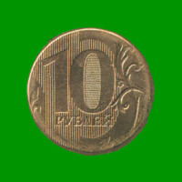 MONEDA DE RUSIA 10 RUBLOS, AÑO 2016, ESTADO USADA.-