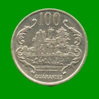 MONEDA DE PARAGUAY 100 GUARANIES, AÑO 1990, ESTADO USADA.-