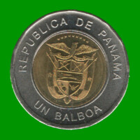 MONEDA DE PANAMA 1 BALBOA, BIMETALICA, AÑO 2011, ESTADO USADA.-