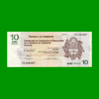 BONO CORRIENTES $10,00, EC 317, SERIE B, ESTADO MUY BUENO- .-