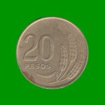 MONEDA DE URUGUAY $ 20,00 , AÑO 1970, ESTADO USADA.-