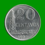 MONEDA DE BRASIL 20 CENTAVOS, AÑO 1978, ESTADO USADA.-