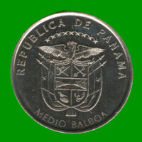 MONEDA DE PANAMA 1/2 BALBOA, CONMEMORATIVA, AÑO 2014, ESTADO NUEVA.-