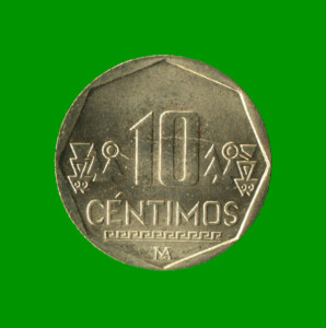 MONEDA DE PERU 10 NUEVOS CENTIMOS, AÑO 2022, ESTADO NUEVA.-