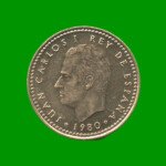 MONEDA DE ESPAÑA 1 PASETA CONMEMORATIVA, AÑO 1980, ESTADO USADA.- - Imagen 2