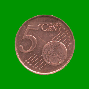 MONEDA DE IRLANDA 5 CENTAVOS DE EURO, AÑO 2002, ESTADO USADA.-