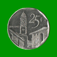 MONEDA DE CUBA 25 CENTAVOS CONVERTIBLES, AÑO 2003, ESTADO USADA.-
