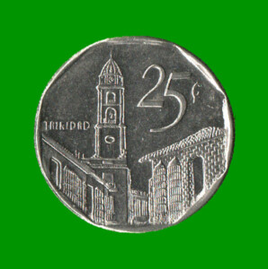 MONEDA DE CUBA 25 CENTAVOS CONVERTIBLES, AÑO 2003, ESTADO USADA.-