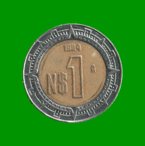 MONEDA DE MEXICO 1 PESO, BIMETALICA, AÑO 1994, ESTADO USADA.-