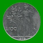 MONEDA DE ITALIA 100 LIRAS, AÑO 1979, ESTADO USADA.-