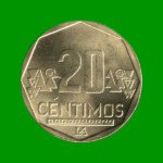MONEDA DE PERU 20 NUEVOS CENTIMOS, AÑO 2022, ESTADO NUEVA.-