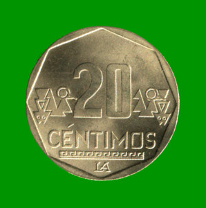 MONEDA DE PERU 20 NUEVOS CENTIMOS, AÑO 2022, ESTADO NUEVA.-