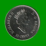 MONEDA DE CANADA 25 CENTAVOS, AÑO 2000, CONMEMORATIVA, COETE, ESTADO NUEVA.- - Imagen 2