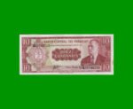 BILLETE DE PARAGUAY 10 GUARANIES, PICK 196a, ESTADO EXCELENTE.-