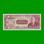 BILLETE DE PARAGUAY 10 GUARANIES, PICK 196a, ESTADO EXCELENTE.-