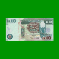 BILLETE DE ZAMBIA 10 KWACHA, PICK 51, AÑO 2012, ESTADO SIN CIRCULAR.-