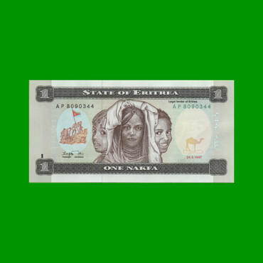 BILLETE DE ERITREA 1 NAFKA, PICK 1, AÑO 1997 ESTADO SIN CIRCULAR.-