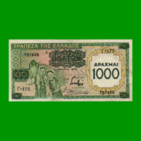 BILLETE DE GRECIA 1000 DRACMAS, PICK 111, AÑO 1939, ESTADO MUY BUENO .-